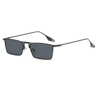 Retro Small Square Sunglasses with Metal Frame