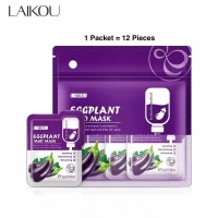LAIKOU Eggplant Mud Mask 12 Pcs Set
